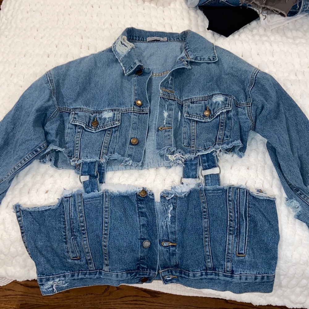 CARMAR Cut Out Denim Jacket